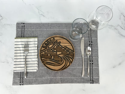 Wooden Trivet for Hot Plates