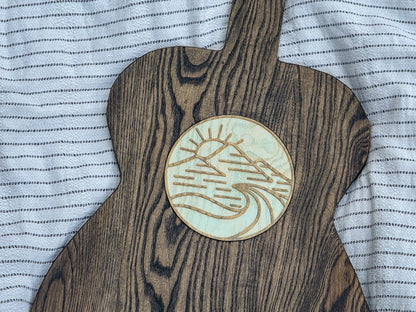 North Carolina-Inspired Wood Art Guitar