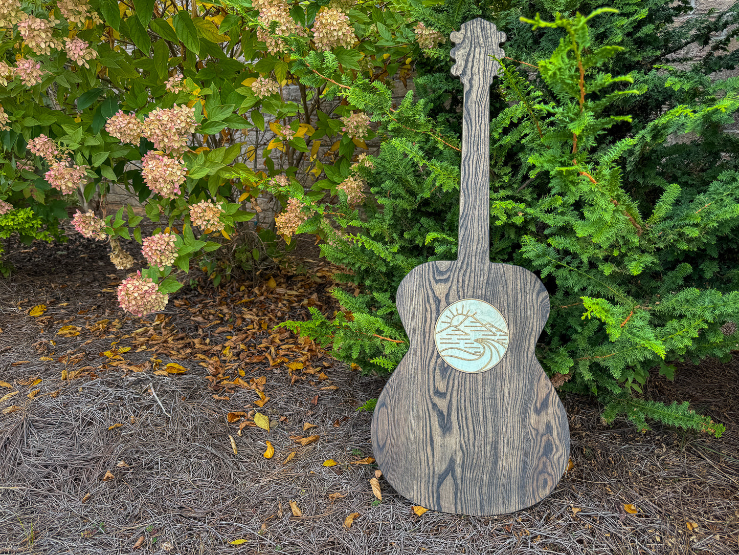 North Carolina-Inspired Wood Art Guitar