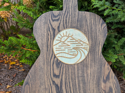 North Carolina-Inspired Wood Art Guitar