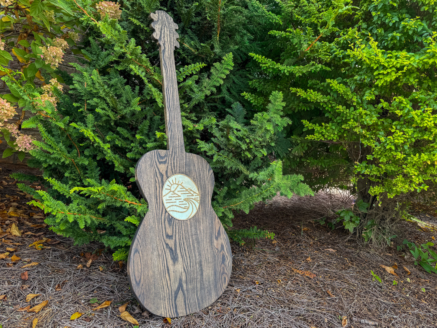 North Carolina-Inspired Wood Art Guitar