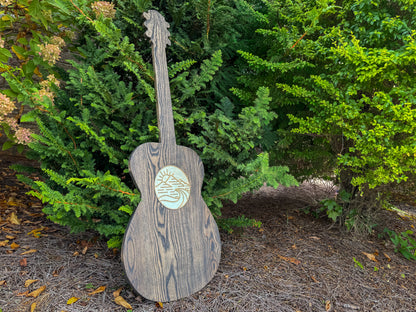 North Carolina-Inspired Wood Art Guitar