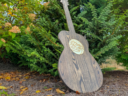 North Carolina-Inspired Wood Art Guitar