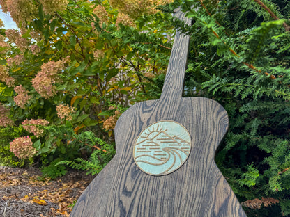 North Carolina-Inspired Wood Art Guitar