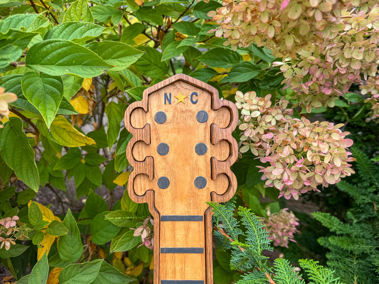 North Carolina-Inspired Wood Art Guitar