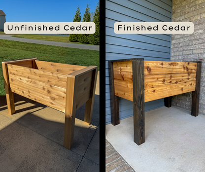 Premium Cedar Raised Garden Bed | Easy to Assemble | Durable Wooden Planter Box for Gardening | 4 Sizes