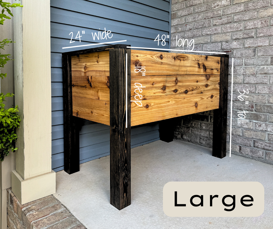 Premium Cedar Raised Garden Bed | Easy to Assemble | Durable Wooden Planter Box for Gardening | 4 Sizes