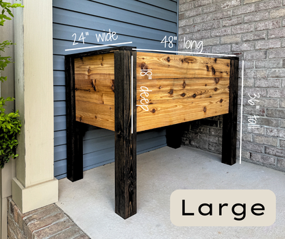 Premium Cedar Raised Garden Bed | Easy to Assemble | Durable Wooden Planter Box for Gardening | 4 Sizes