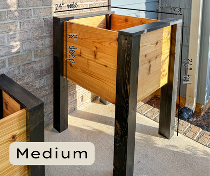 Premium Cedar Raised Garden Bed | Easy to Assemble | Durable Wooden Planter Box for Gardening | 4 Sizes