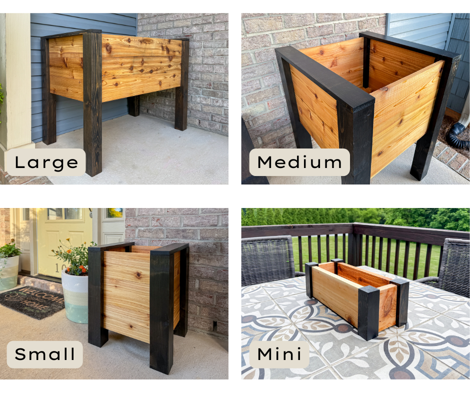 Premium Cedar Raised Garden Bed | Easy to Assemble | Durable Wooden Planter Box for Gardening | 4 Sizes