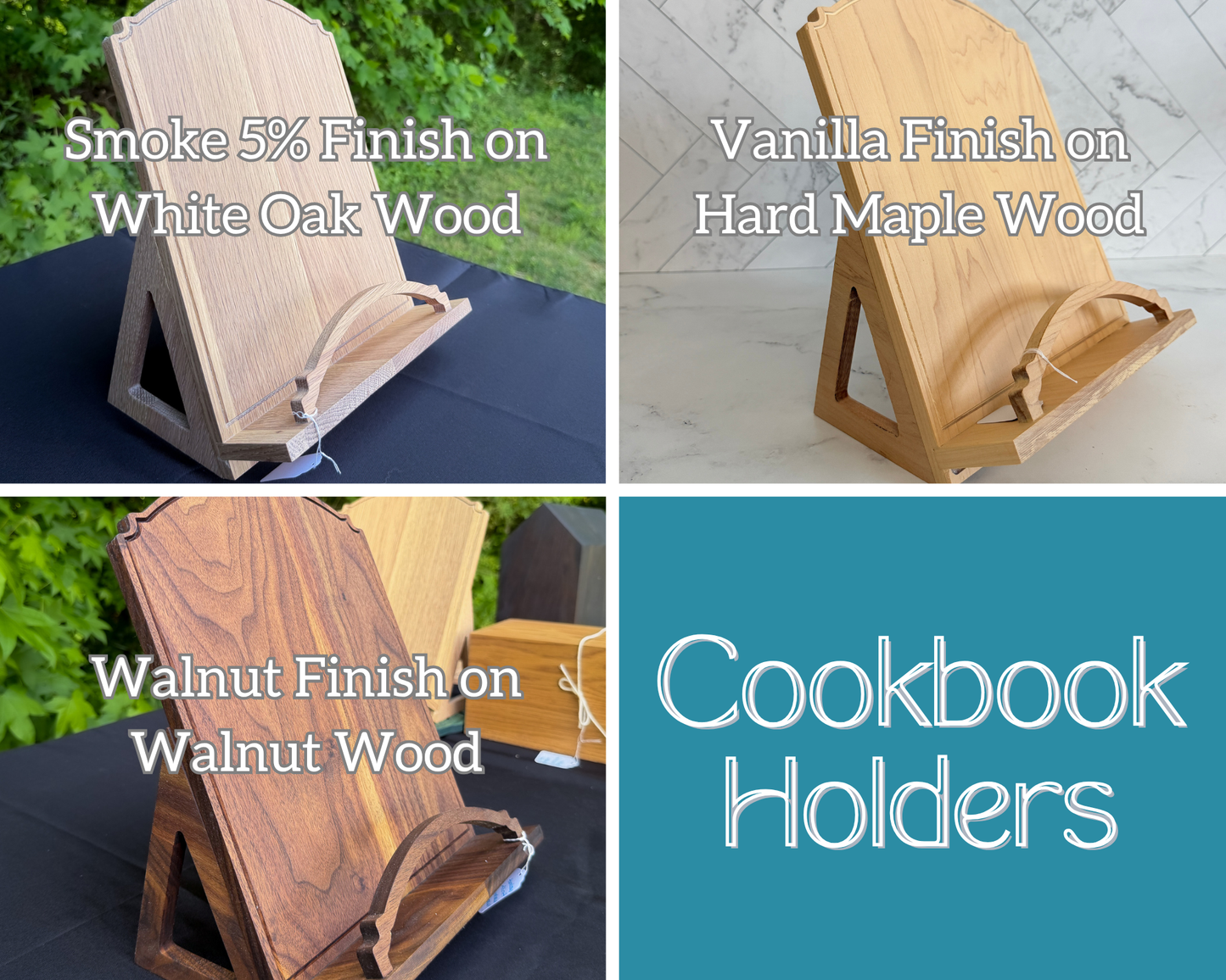 Wood Cookbook Holder — In Stock, Ships Now