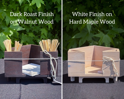 Wood Cocktail Napkin Holders — Walnut and Hard Maple — Ships Now