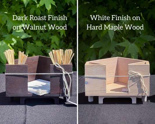 Wood Cocktail Napkin Holders — Walnut and Hard Maple — Ships Now