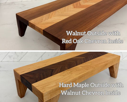 Chevron Wood Table Riser — In Stock, Ships Now