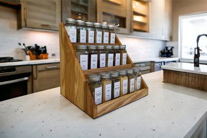 Wood Spice Rack – Spice Storage – Spice Shelf – Spice Jar Organization