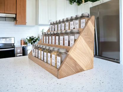 Wood Spice Rack – Spice Storage – Spice Shelf – Spice Jar Organization