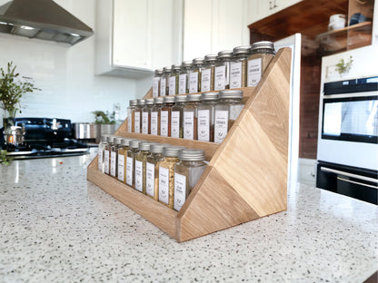 Wood Spice Rack – Spice Storage – Spice Shelf – Spice Jar Organization