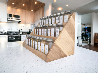 Wood Spice Rack – Spice Storage – Spice Shelf – Spice Jar Organization