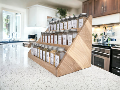 Wood Spice Rack – Spice Storage – Spice Shelf – Spice Jar Organization