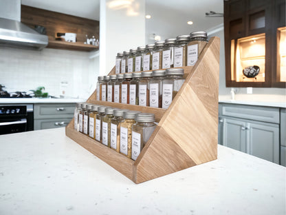 Wood Spice Rack – Spice Storage – Spice Shelf – Spice Jar Organization