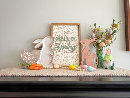 Hello Spring Wood Sign – Spring Wall Art – Easter Home Decor – Spring Decor – Hello Spring Wall Art – Easter Wood Sign – Spring Sign