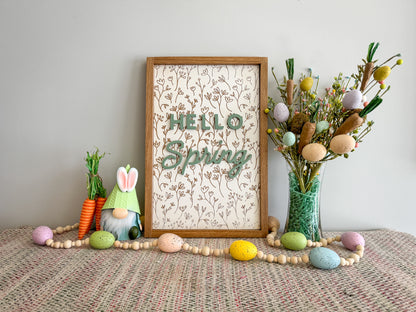 Hello Spring Wood Sign – Spring Wall Art – Easter Home Decor – Spring Decor – Hello Spring Wall Art – Easter Wood Sign – Spring Sign