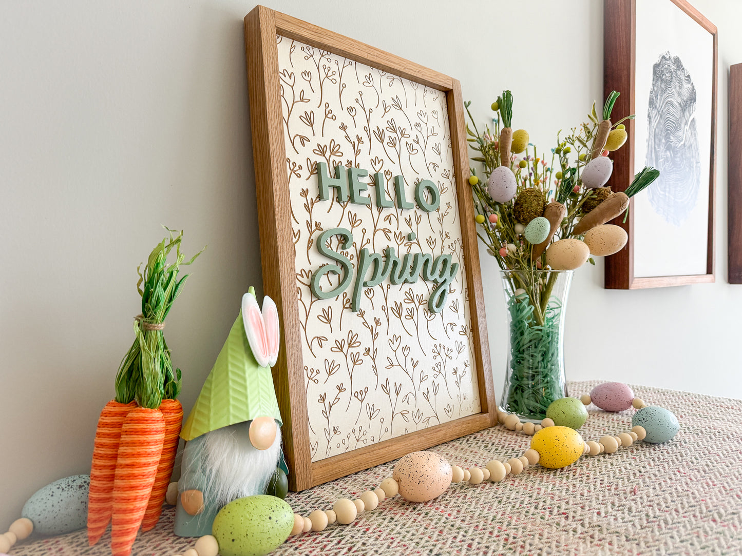 Hello Spring Wood Sign – Spring Wall Art – Easter Home Decor – Spring Decor – Hello Spring Wall Art – Easter Wood Sign – Spring Sign