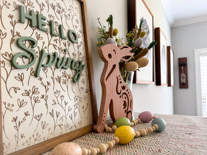 Nordic Rabbit – 3D Rabbit Wood Art – Easter Bunny – Spring Decor – Easter Decor – Spring Wood Decor – Scandinavian Rabbit – Swedish Rabbit