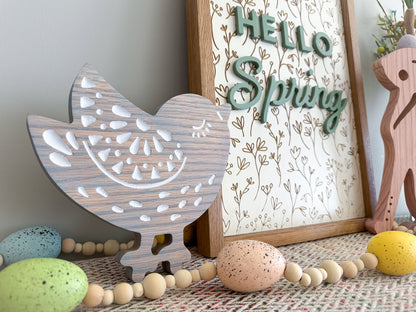 Nordic Bird – 3D Bird Wood Art – Easter Bird – Spring Decor – Easter Wood Decor – Spring Wood Decoration – Scandinavian Bird – Swedish Bird