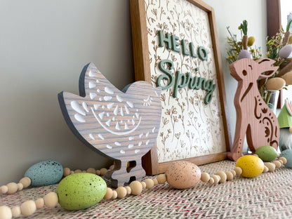 Nordic Bird – 3D Bird Wood Art – Easter Bird – Spring Decor – Easter Wood Decor – Spring Wood Decoration – Scandinavian Bird – Swedish Bird