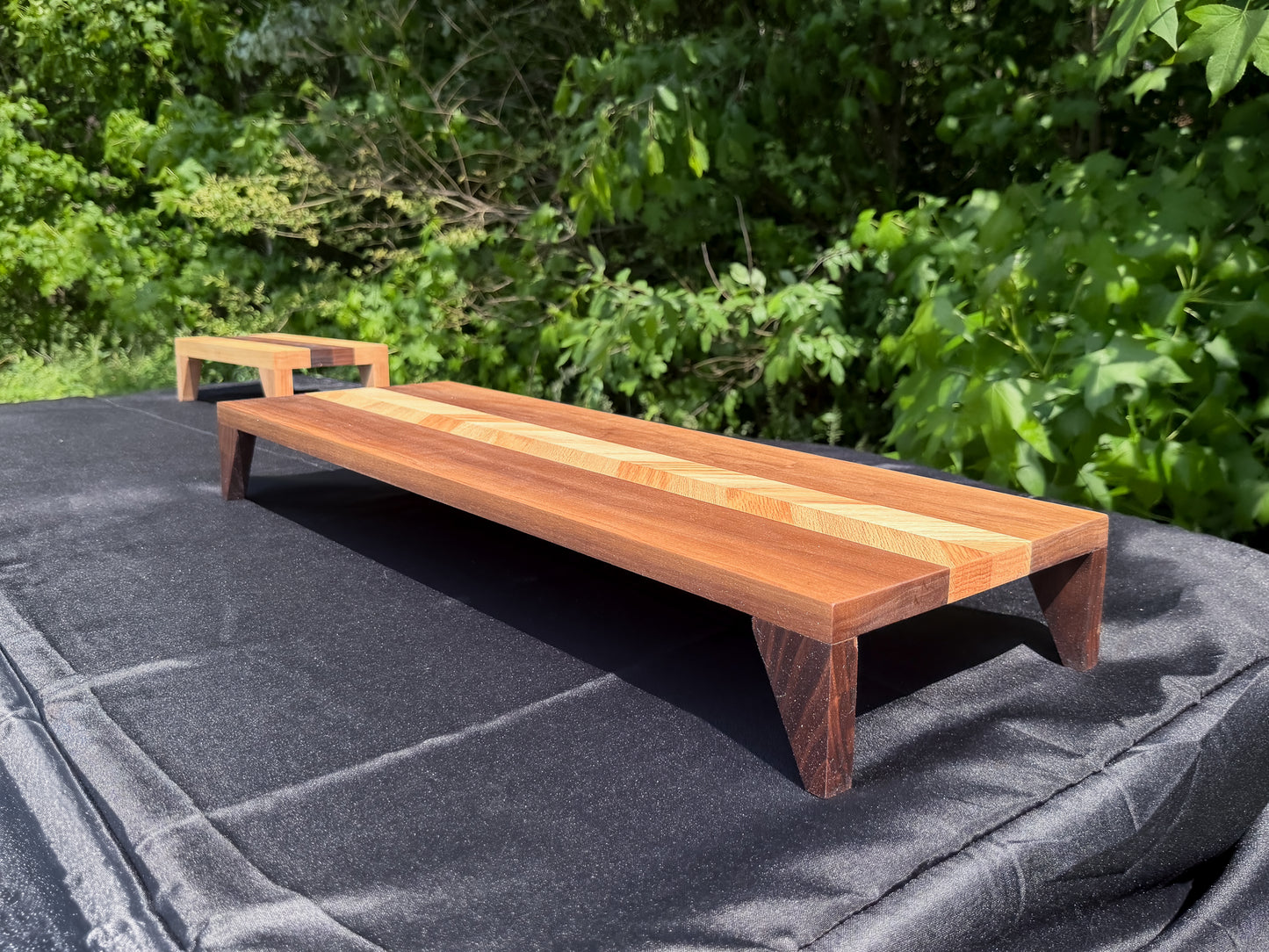Chevron Wood Table Riser — In Stock, Ships Now