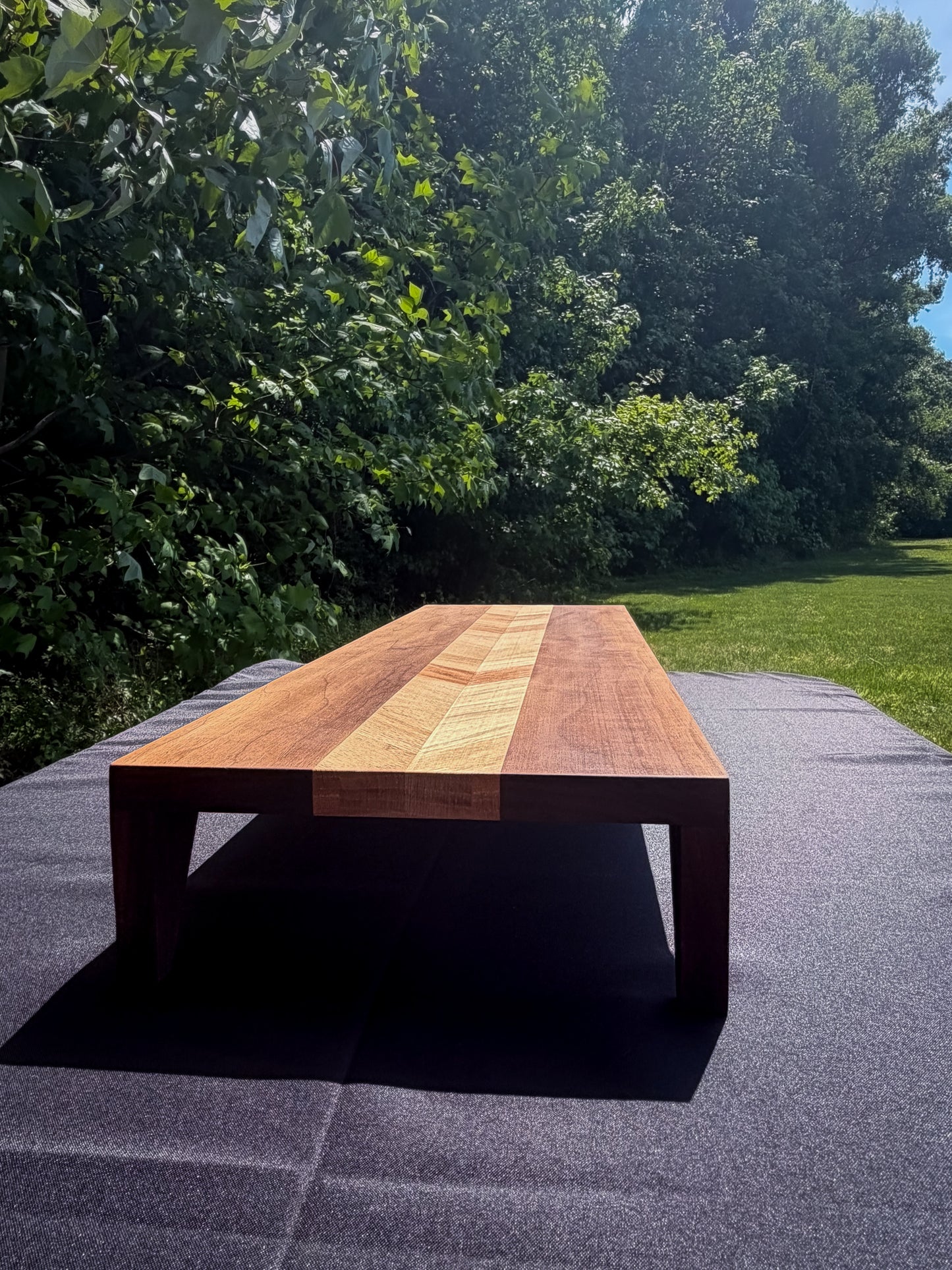 Chevron Wood Table Riser — In Stock, Ships Now