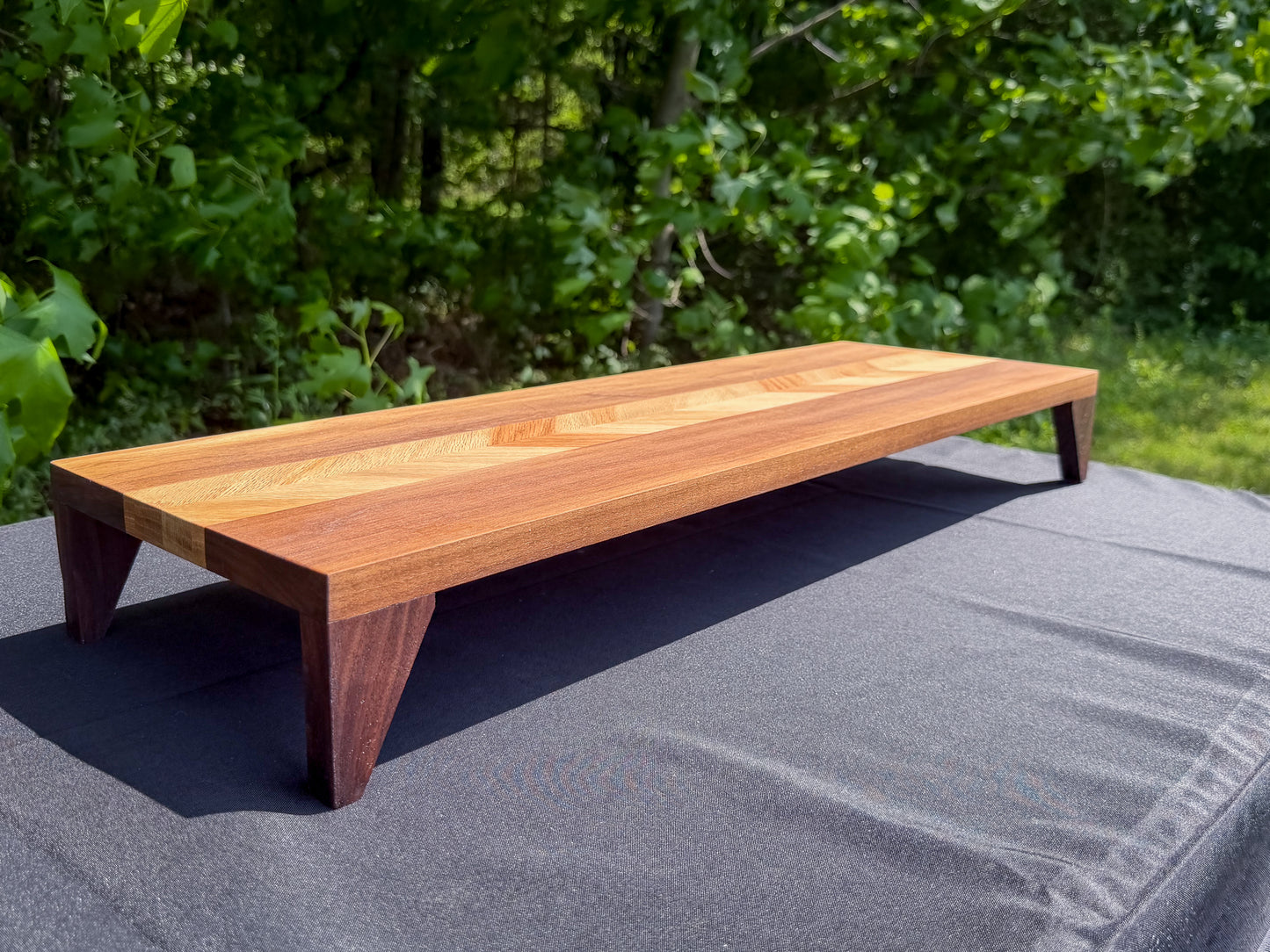 Chevron Wood Table Riser — In Stock, Ships Now