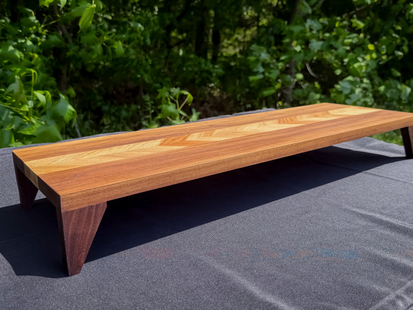 Chevron Wood Table Riser — In Stock, Ships Now