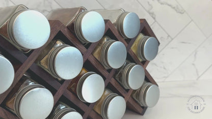 Criss-Cross Wood Spice Rack