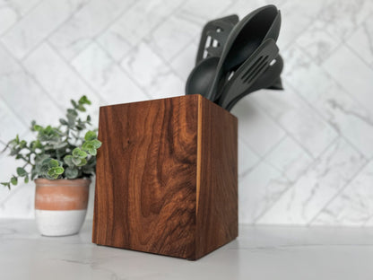 Wood Utensil Holder – Many Color Options – Utensil Storage – Cooking Utensil Storage – Utensil Organization – Kitchen Organization