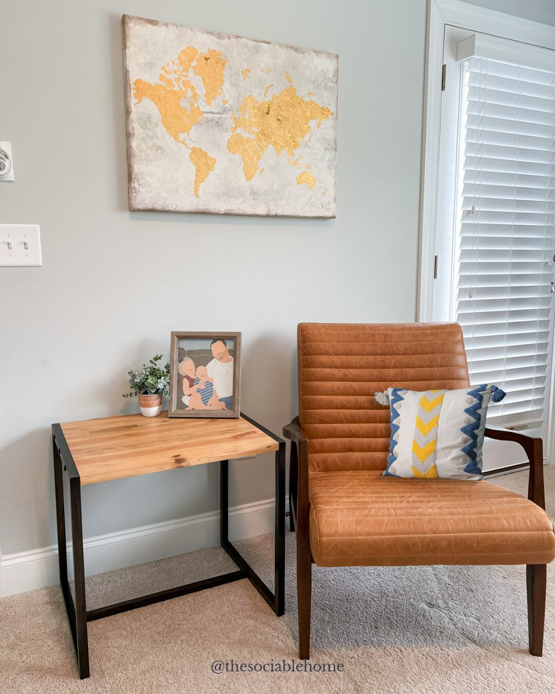 Rustic Hardwood Side Table – Many Colors – Modern Wood End Table – Living Room Furniture – Wood Table w/ Wood Legs – Solid Wood Side Table