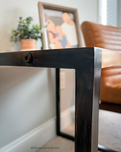 Rustic Hardwood Side Table – Many Colors – Modern Wood End Table – Living Room Furniture – Wood Table w/ Wood Legs – Solid Wood Side Table