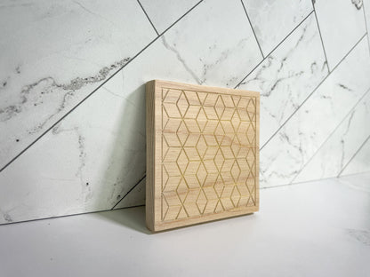 Carved Wood Coasters – Many Color Options – Mountain Coaster – Geometric Coaster – Ocean Coaster – Coaster Sets – Coaster Designs