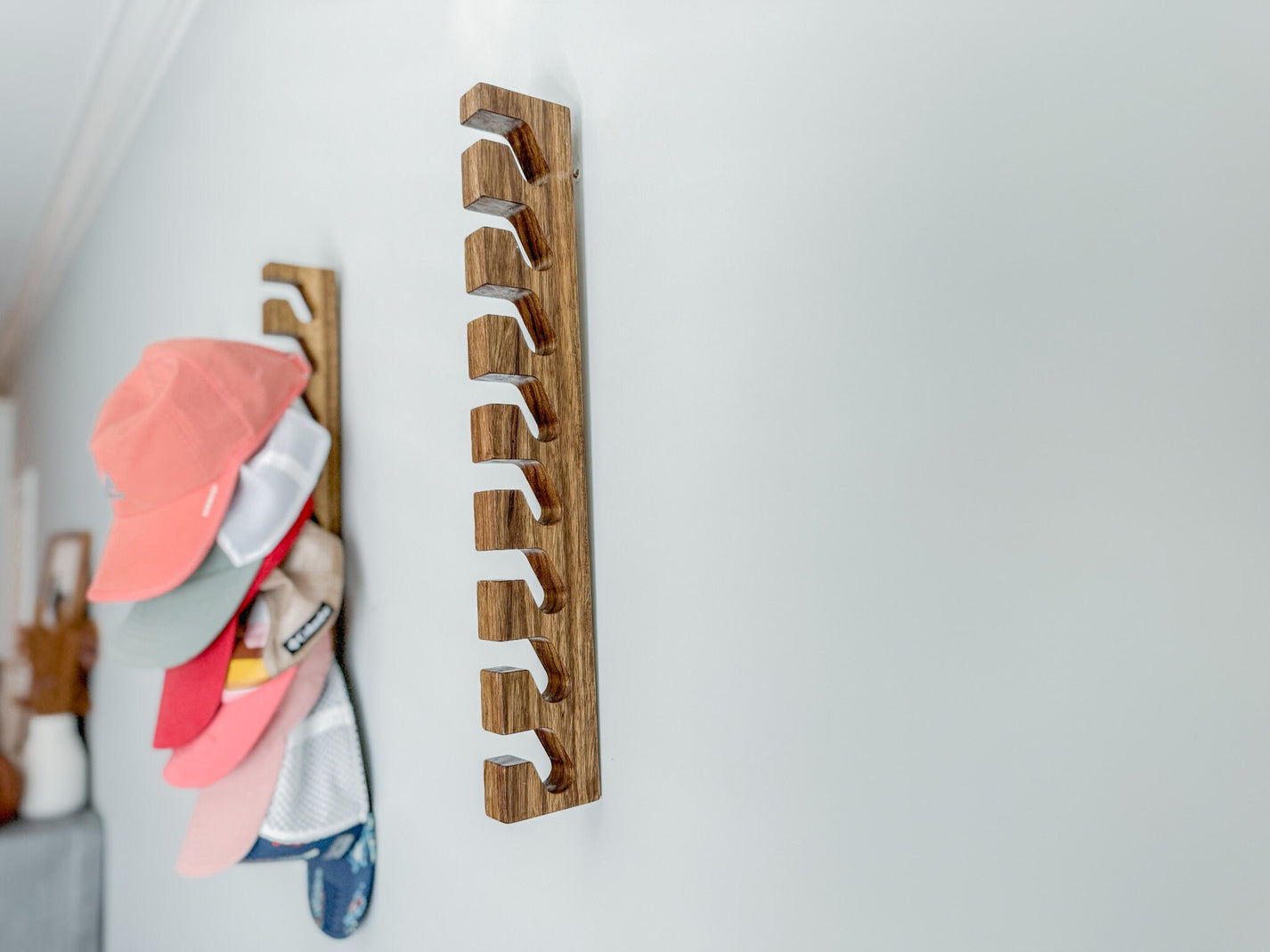 Deluxe Wood Hat Rack – Variety of Sizes – 5 Wood Types – 55+ Color Opt ...